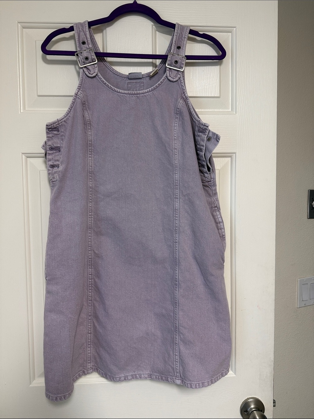 Levi's Lavender Denim Overall Dress